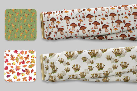Mushroom autumn patterns