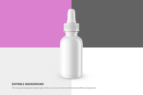 Glossy Dropper Bottle - Cosmetic Product Mockup