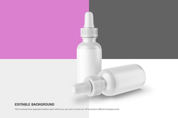 Glossy Dropper Bottle - Cosmetic Product Mockup