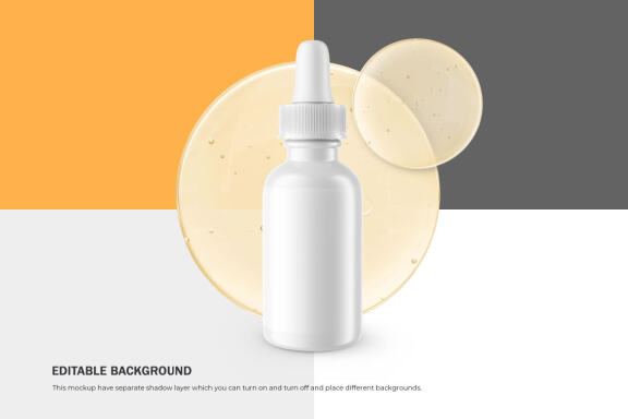 Glossy Dropper Bottle - Cosmetic Product Mockup