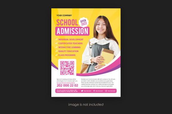 School Admission Flyer PSD Template