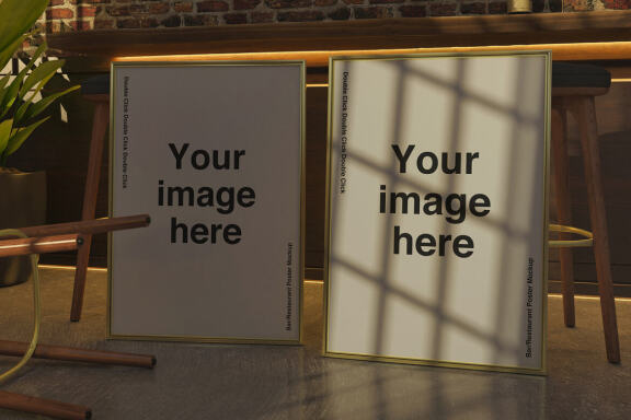 Bar Restaurant Poster Mockups