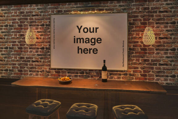 Bar Restaurant Poster Mockups