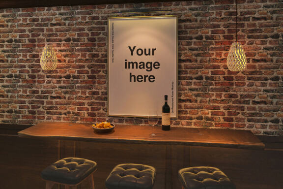 Bar Restaurant Poster Mockups