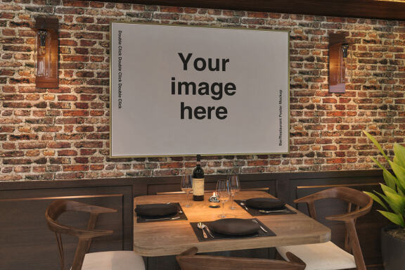 Bar Restaurant Poster Mockups