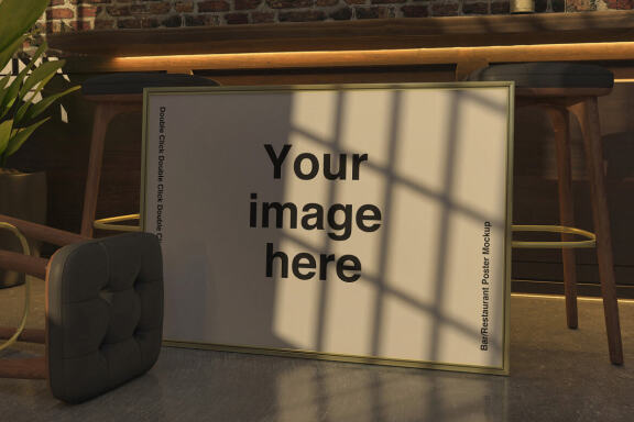 Bar Restaurant Poster Mockups