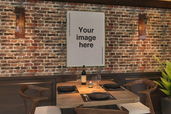 Bar Restaurant Poster Mockups