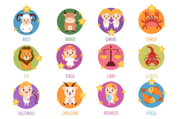 11 Zodiac Wheel Astrological Sign Illustration