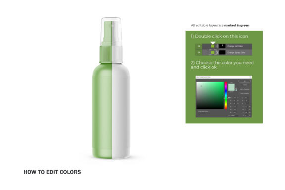 Plastic Spray Bottle - Cosmetic Product Mockup