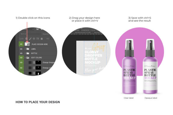 Plastic Spray Bottle - Cosmetic Product Mockup