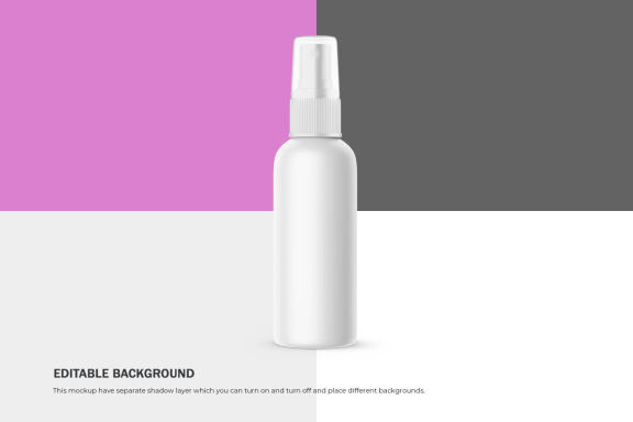 Plastic Spray Bottle - Cosmetic Product Mockup