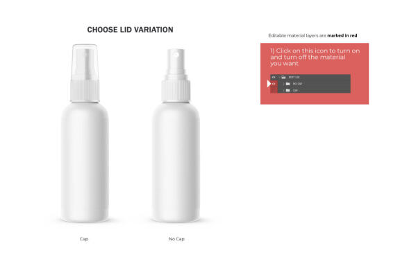 Plastic Spray Bottle - Cosmetic Product Mockup