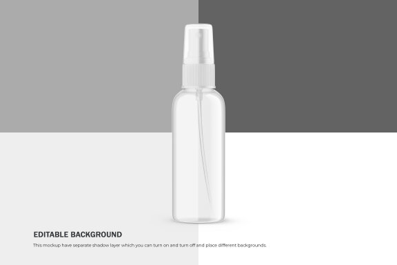 Clear Glass Spray Bottle - Cosmetic Product Mockup