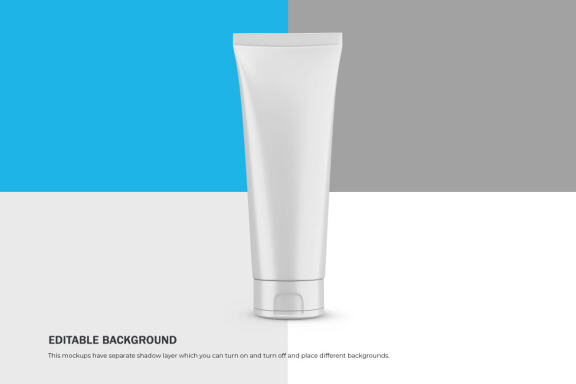 Plastic Tube - Cosmetic Product PSD Mockup