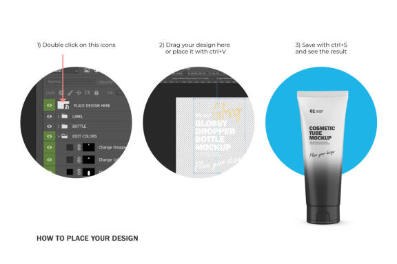 Plastic Tube - Cosmetic Product PSD Mockup