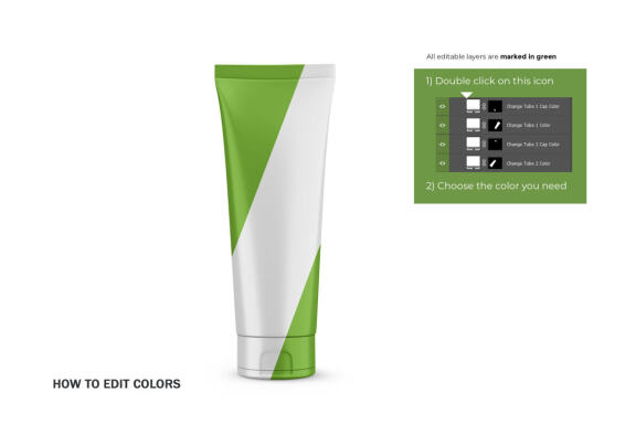 Plastic Tube - Cosmetic Product PSD Mockup