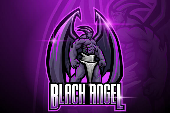 Black Angel Esport Mascot