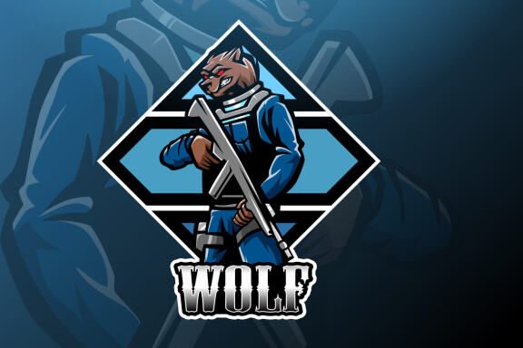 Wolf Gunner Esport Mascot