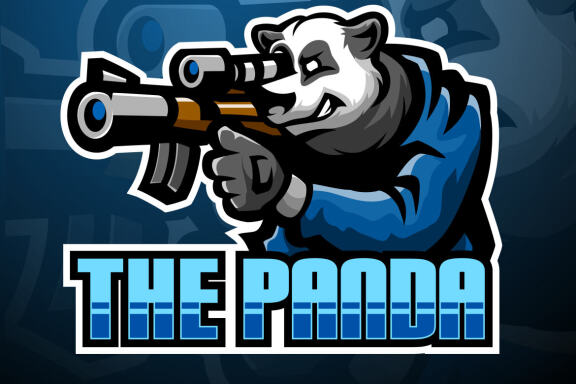 Panda Snaiper Esport Mascot