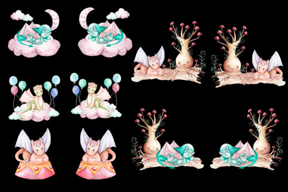 Boho dragon sublimation design, Boho animals sublimation PNG