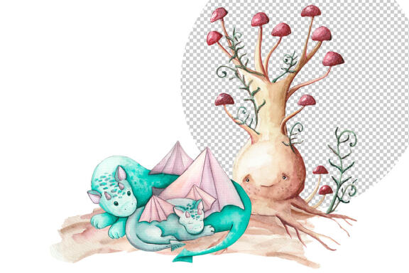 Boho dragon sublimation design, Boho animals sublimation PNG