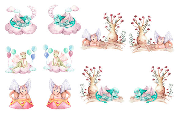 Boho dragon sublimation design, Boho animals sublimation PNG