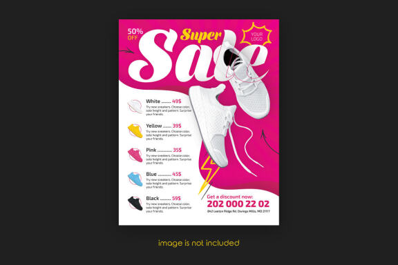 Sneakers Sale Flyer PSD Template