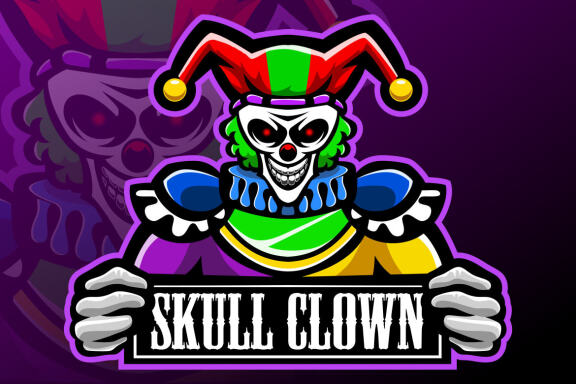 Skull Clown Esport Mascot
