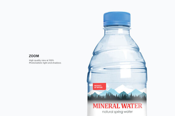 Plastic Water Bottle - Product PSD Mockup