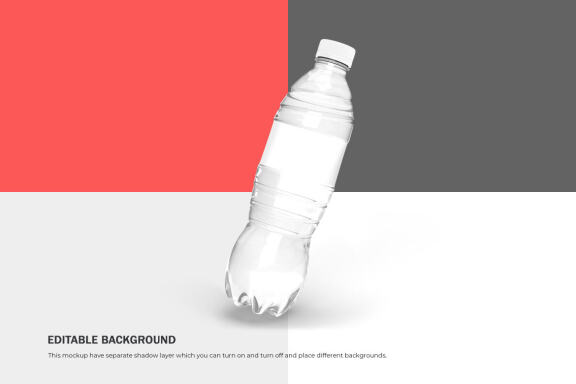 Plastic Water Bottle - Product PSD Mockup