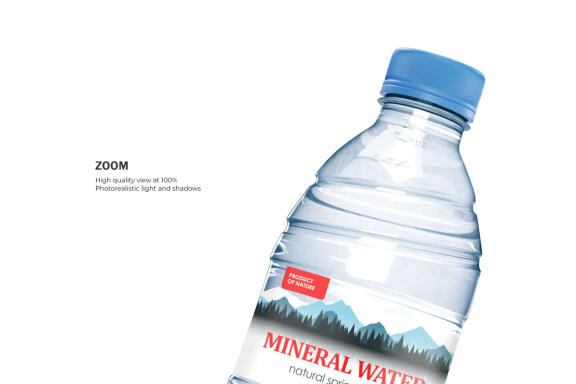 Plastic Water Bottle - Product PSD Mockup