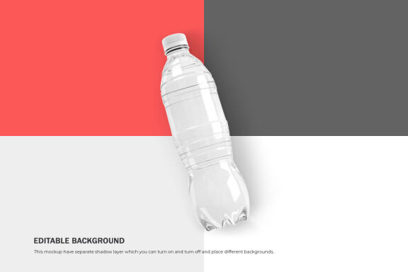 Plastic Water Bottle - Product PSD Mockup