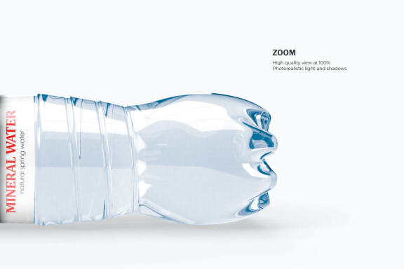 Plastic Water Bottle - Product PSD Mockup