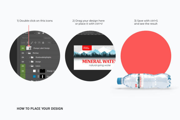 Plastic Water Bottle - Product PSD Mockup
