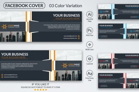 Modern Facebook Cover Design Template