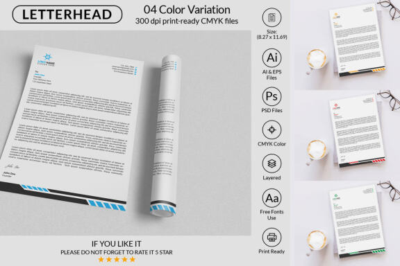 Minimal Letterhead Design Template