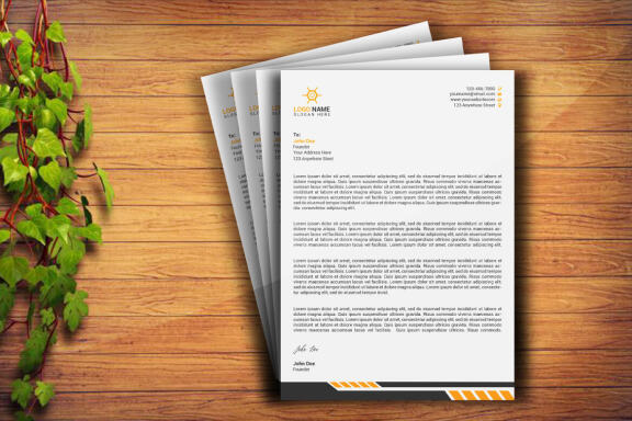 Minimal Letterhead Design Template