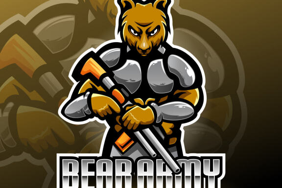 Bear Army Esport Mascot