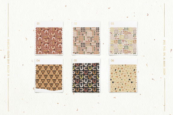 6 Abstract Elements - FREE Patterns