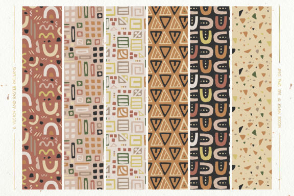 6 Abstract Elements - FREE Patterns