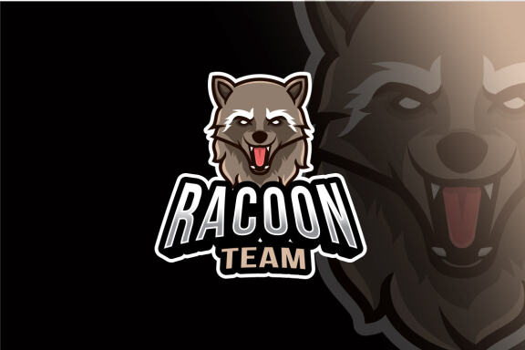 Racoon Team Esport Logo Template