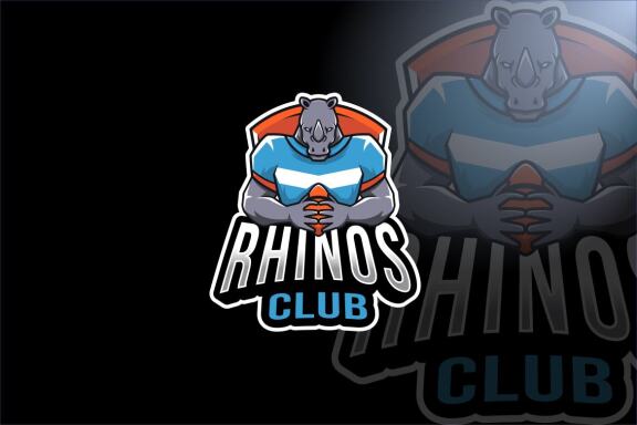 Rhinos Club Sport Logo Template