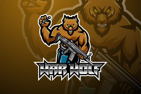 War Wolf Esport Mascot
