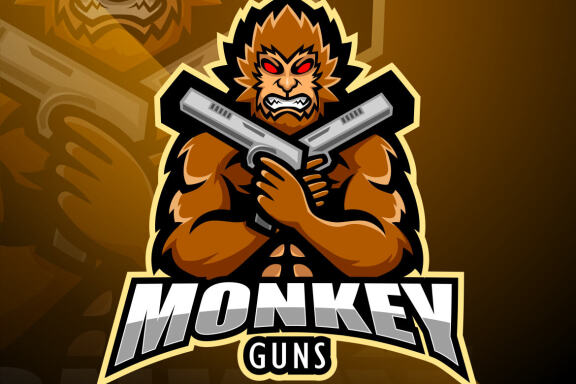 Monkey Gunner Esport Mascot