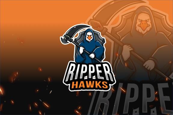 Ripper Hawks Esport Logo Template