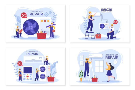 13 Air Conditioner Repair or Installation Illustration