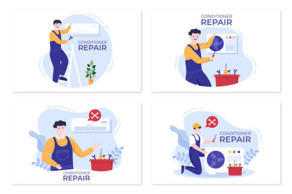 13 Air Conditioner Repair or Installation Illustration