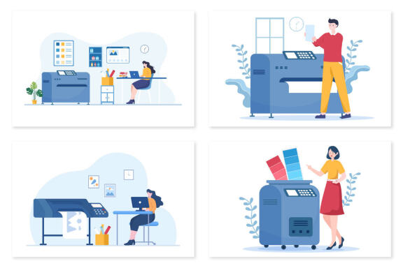 13 Print Shop Design Illustration