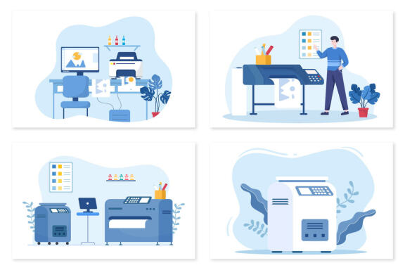 13 Print Shop Design Illustration