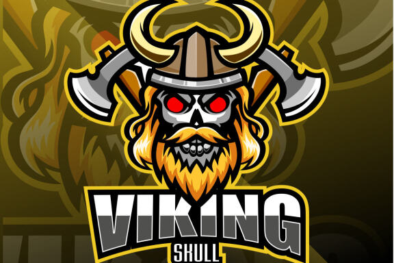 Viking Head Esport Mascot